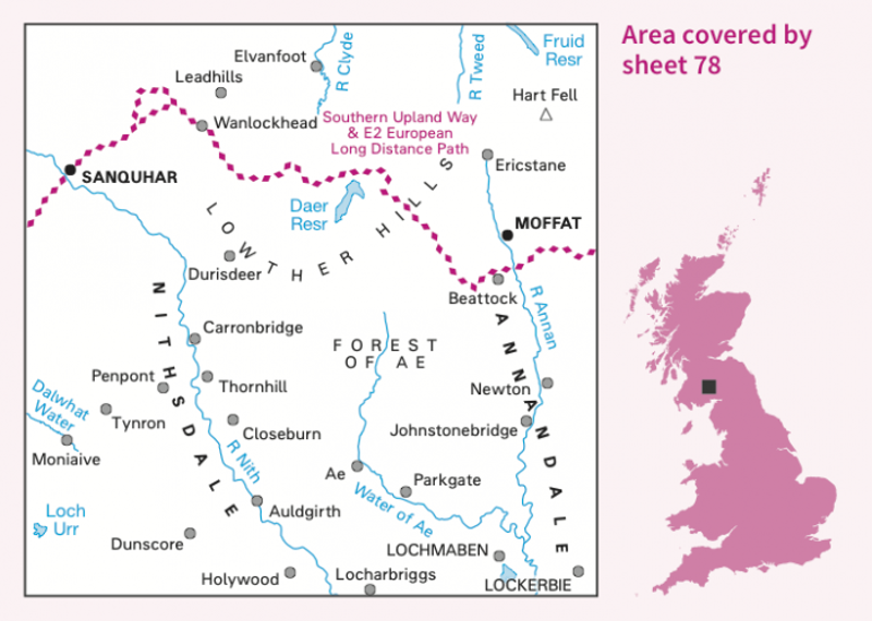 OS Landranger Map 78 - Nithsdale and Annandale Sanquhar and Moffat-1